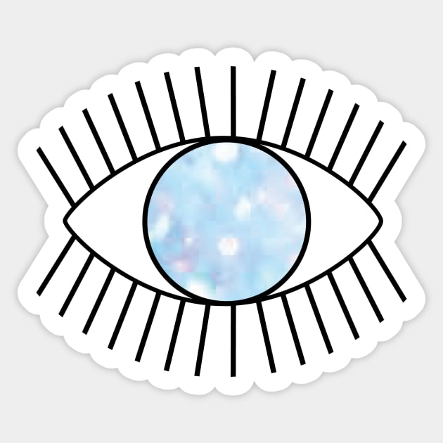 Evil Eye, Good luck charm, Lucky talisman, Protection against evil, Lucky charm Sticker by snowshade